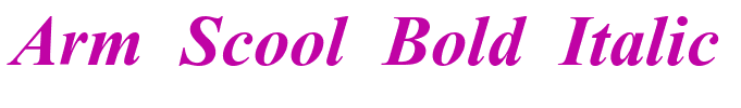 Arm Scool Bold Italic